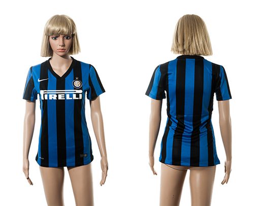 Women's Inter Milan Blank Home Soccer Club Jersey
