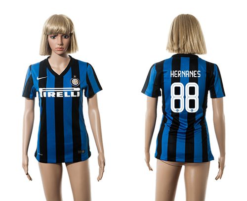 Women's Inter Milan #88 Hernanes Home Soccer Club Jersey