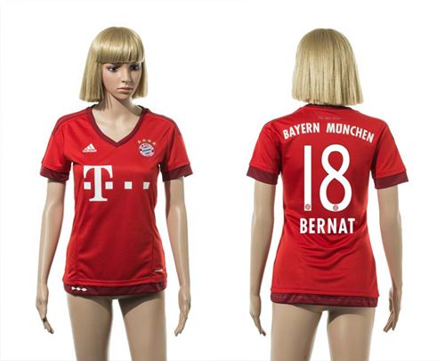 Women's Bayern Munchen #18 Bernat Home Soccer Club Jersey