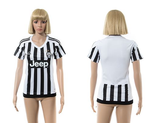 Women's Juventus Blank Home Soccer Club Jersey