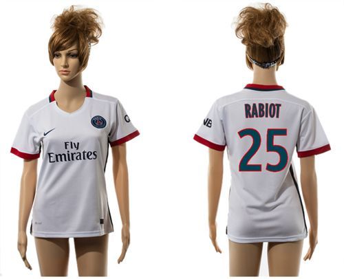 Women's Paris Saint Germain #25 Rabiot Away Soccer Club Jersey