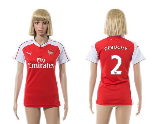 Women's Arsenal #2 Debuchy Home Soccer Club Jersey