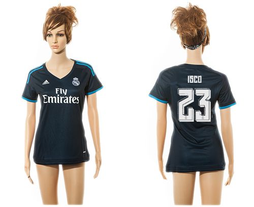 Women's Real Madrid #23 Isco Sec Away Soccer Club Jersey