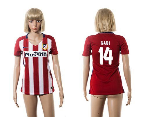 Women's Atletico Madrid #14 Gabi Home Soccer Club Jersey