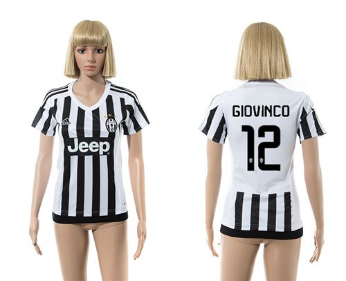 Women's Juventus #12 Giovinco Home Soccer Club Jersey