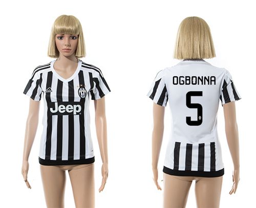 Women's Juventus #5 Dgbonna Home Soccer Club Jersey