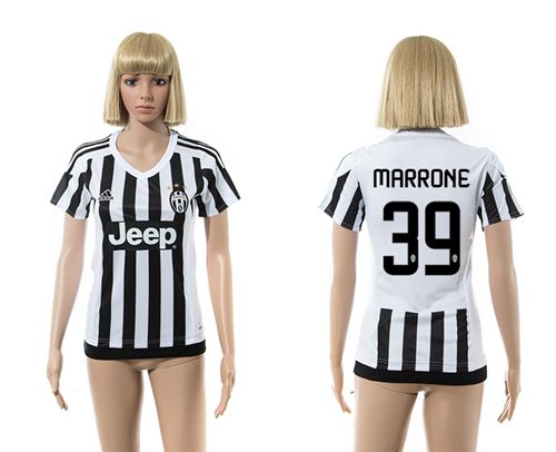 Women's Juventus #39 Marrone Home Soccer Club Jersey