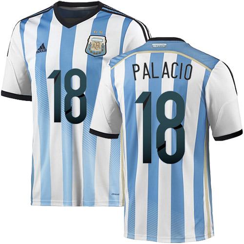 Argentina #18 Rodrigo Palacio Home World Cup Soccer Country Jersey