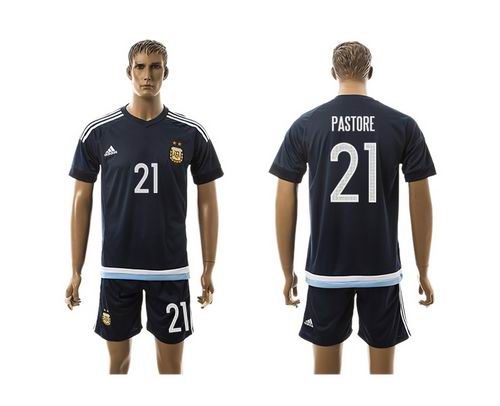 Argentina #21 Pastore Away Soccer Country Jersey