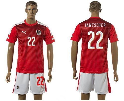 Austria #22 Jantscher Red Home Soccer Country Jersey
