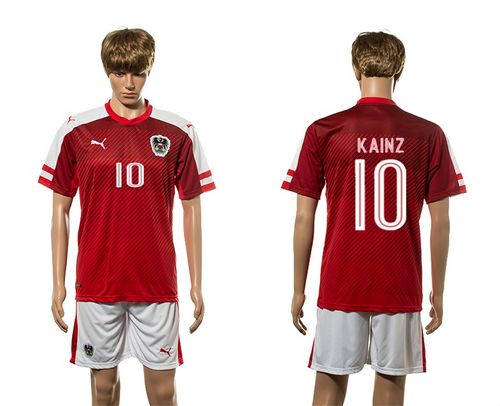 Austria #10 Kainz Red Home Soccer Country Jersey