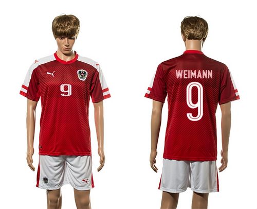Austria #9 Weimann Red Home Soccer Country Jersey