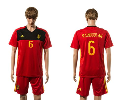 Belgium #6 Nainggolan Red Home Soccer Country Jersey