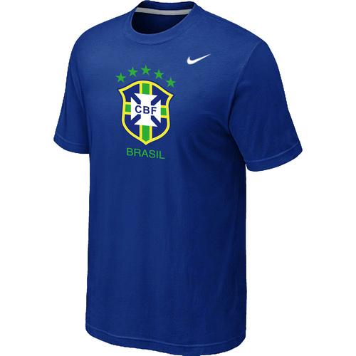  Brazil 2014 World Short Sleeves Soccer T Shirts Blue