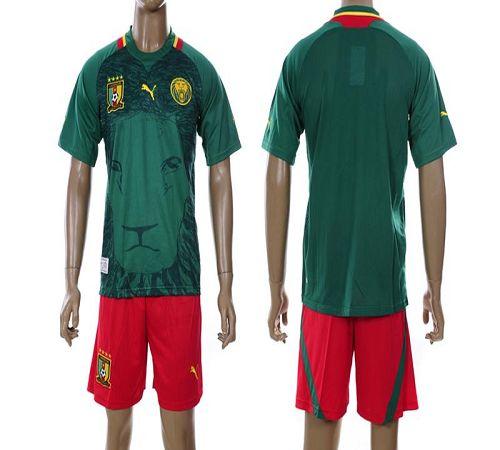 Cameroon Blank 2012/2013 Green Home Soccer Country Jersey