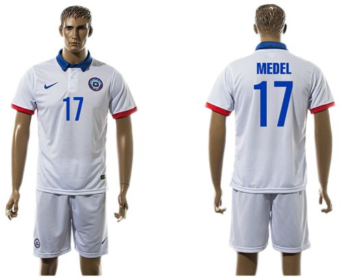 Chile #17 Medel Away Soccer Country Jersey