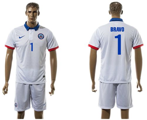 Chile #1 Bravo Away Soccer Country Jersey