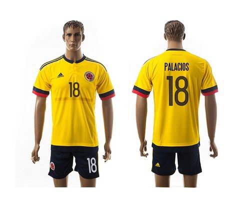 Colombia #18 Palacios Home Soccer Country Jersey