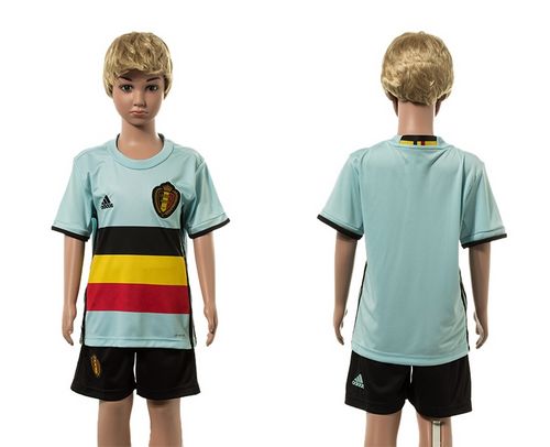 Belgium Blank Away Kid Soccer Country Jersey