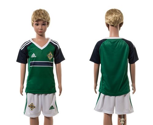 Northern Ireland Blank Green Home Kid Soccer Country Jersey