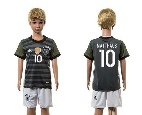 Germany #10 Matthaus Away Kid Soccer Country Jersey