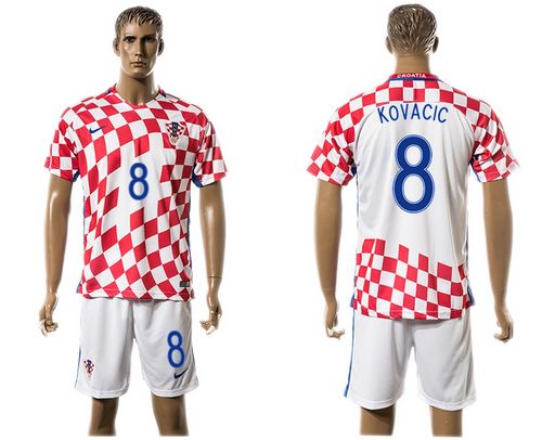 Croatia #8 Kovacic Home Soccer Country Jersey