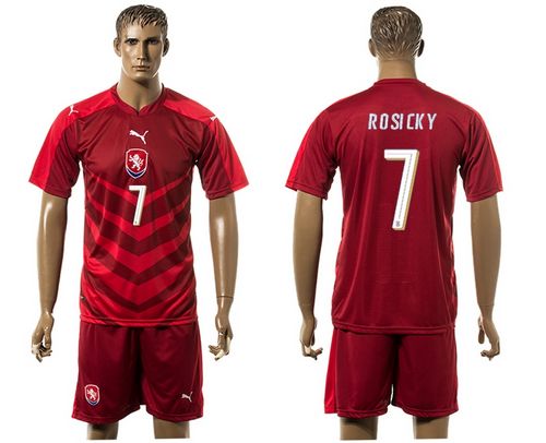 Czech #7 Posicky Red Home Soccer Country Jersey