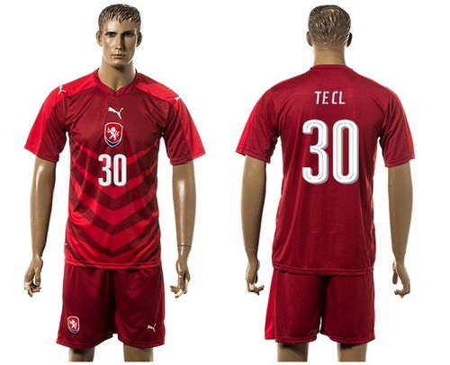 Czech #30 Tecl Red Home Soccer Country Jersey