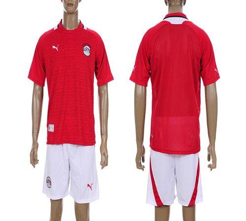 Egypt Blank 2012/2013 Red Home Soccer Country Jersey