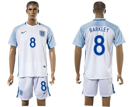 England #8 Barkley Home Soccer Country Jersey