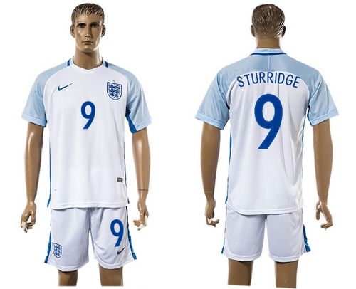 England #9 Sturridge Home Soccer Country Jersey