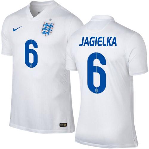 England #6 Phil Jagielka Home Soccer Country Jersey