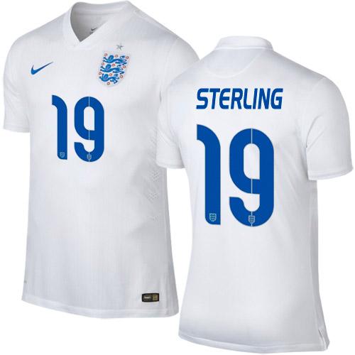 England #19 Raheem Sterling Home Soccer Country Jersey