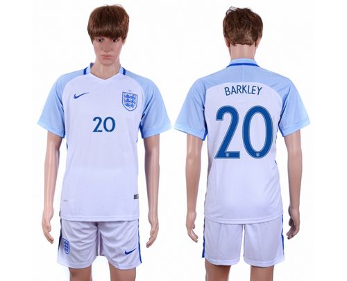 England #20 Barkley Home Soccer Country Jersey