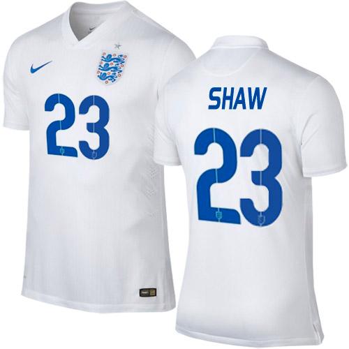 England #23 Luke Shaw Home Soccer Country Jersey