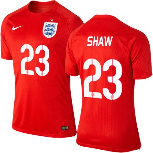 England #23 Luke Shaw Away Soccer Country Jersey