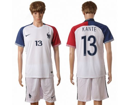 France #13 Kante Away Soccer Country Jersey