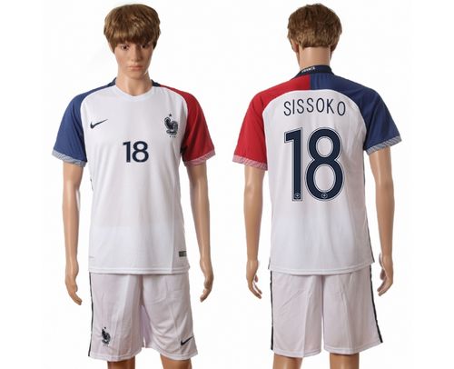 France #18 Sissoko Away Soccer Country Jersey