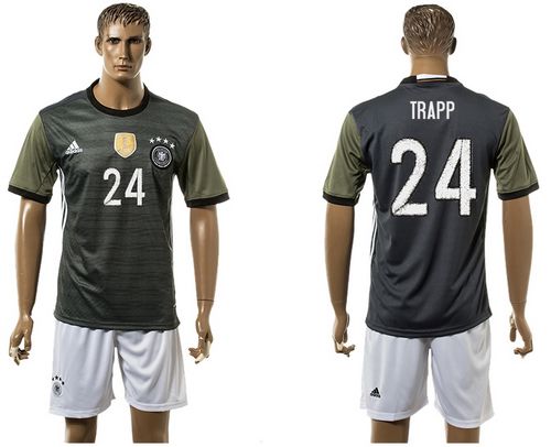 Germany #24 Trapp Away Soccer Country Jersey