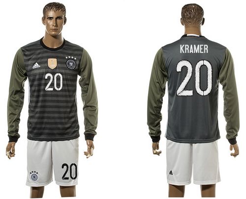Germany #20 Kramer Away Long Sleeves Soccer Country Jersey