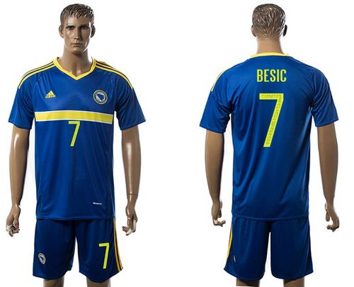 Bosnia Herzegovina #7 Besic Home Soccer Country Jersey