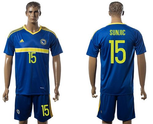 Bosnia Herzegovina #15 Sunjic Home Soccer Country Jersey