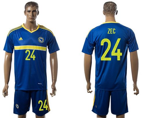 Bosnia Herzegovina #24 Zec Home Soccer Country Jersey