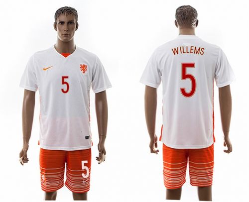 Holland #5 Willems Away Soccer Country Jersey