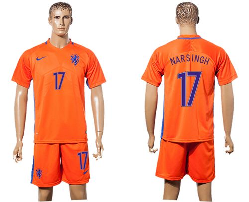 Holland #17 Narsingh Home Soccer Country Jersey