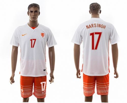 Holland #17 Narsingh Away Soccer Country Jersey