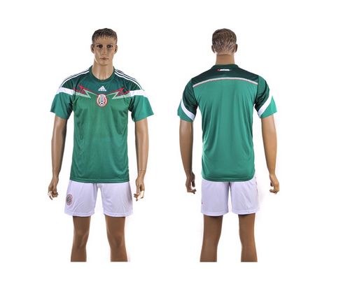 Mexico Blank Green Home Soccer Country Jersey