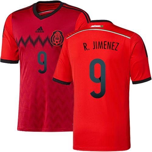 Mexico #9 Raul Jimenez Red Away Soccer Country Jersey