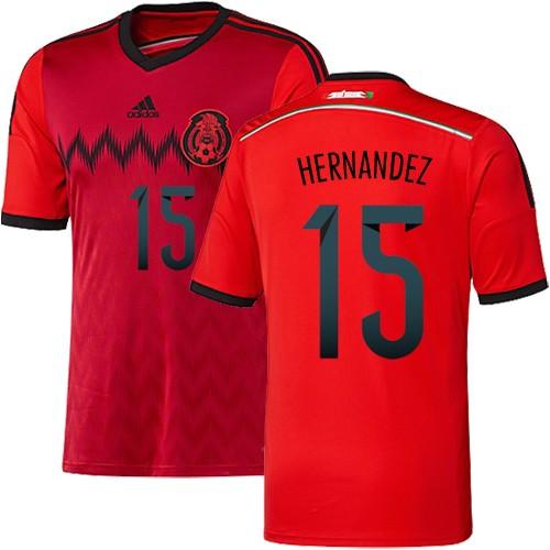 Mexico #15 Luis Hernandez Red Away Soccer Country Jersey