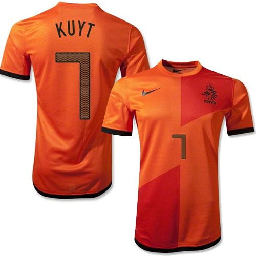 Come To Buy The Best Netherlands 7 Dirk Kuyt Orange Home Soccer